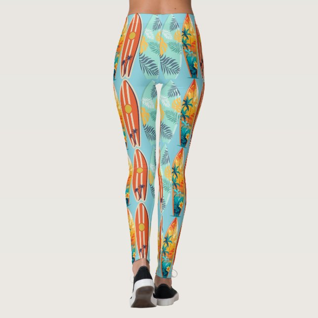 Surfboard-Spektakel Leggings (Rückseite)