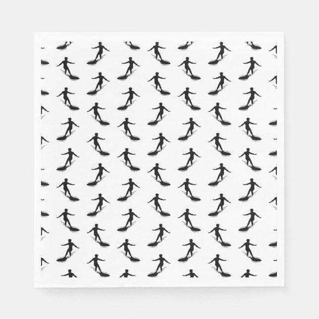 Surfboard Surfmuster CUSTOM HINTERGRUNDFARBE Serviette (Vorderseite)