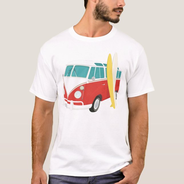 Surfboard und Combi Van Men's T-Shirt (Vorderseite)