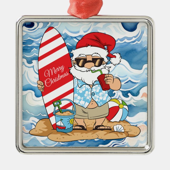 Surfboard Weihnachtsschmuck (Vorne)