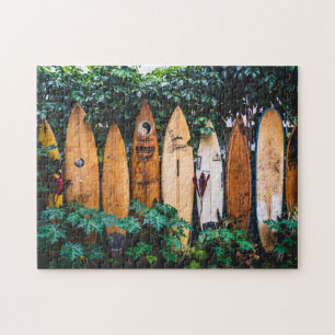 Surfboard-Zaun in Hawaii