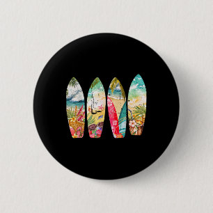 Surfboarder Hawaii Welle Surfen Surfbrett Liebhabe Button