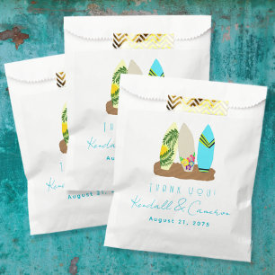 Surfboards Merci Wedding shower Favoriser les sacs
