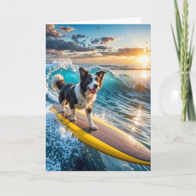 Surfborder Collie Karte (Vorderseite)