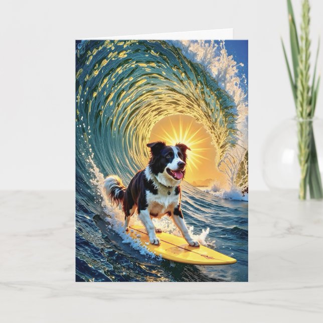 Surfborder Collie Karte (Vorderseite)