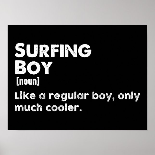 Surfboy Funny Definition Surfer Poster (Vorne)