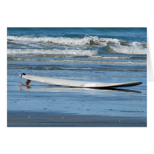 Surfbrett am Strand (Vorderseite (Horizontal))