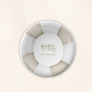 Surfbrett-Baby-Shower individuell Pappteller
