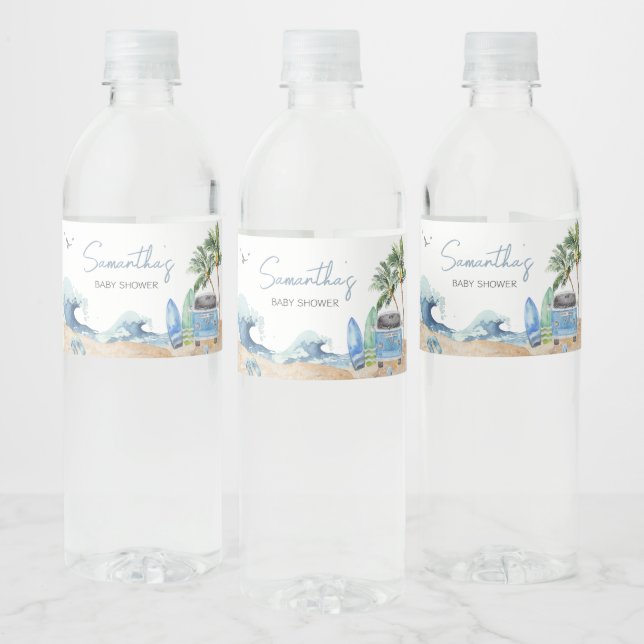 Surfbrett Beach Babydusche (Flaschen)