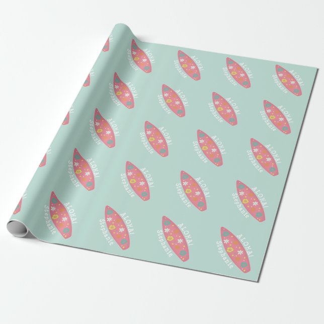 Surfbrett Geschenkpapier (Ungerollt)