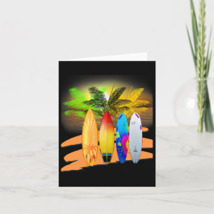 Surfbrett Hawaii Beach Souvenir Surfing Karte