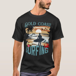 Surfbrett im Retro-Design Wave Beach Surfer Surfbo T-Shirt