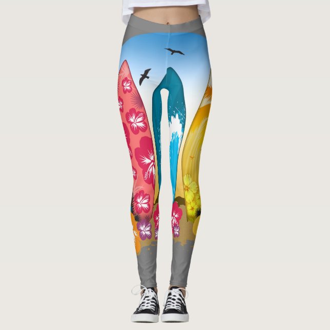Surfbrett Leggings (Vorderseite)