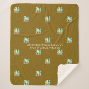 Surfbrett-Muster personalisiert  Sherpadecke