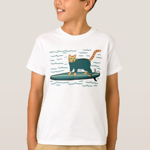 Surfbrett Niedliche Katze T-Shirt