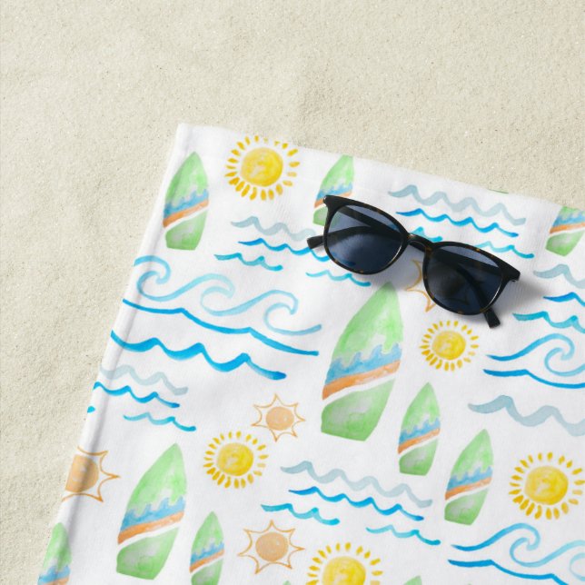 Surfbrett Print Beach Handtuch (Beispiel)