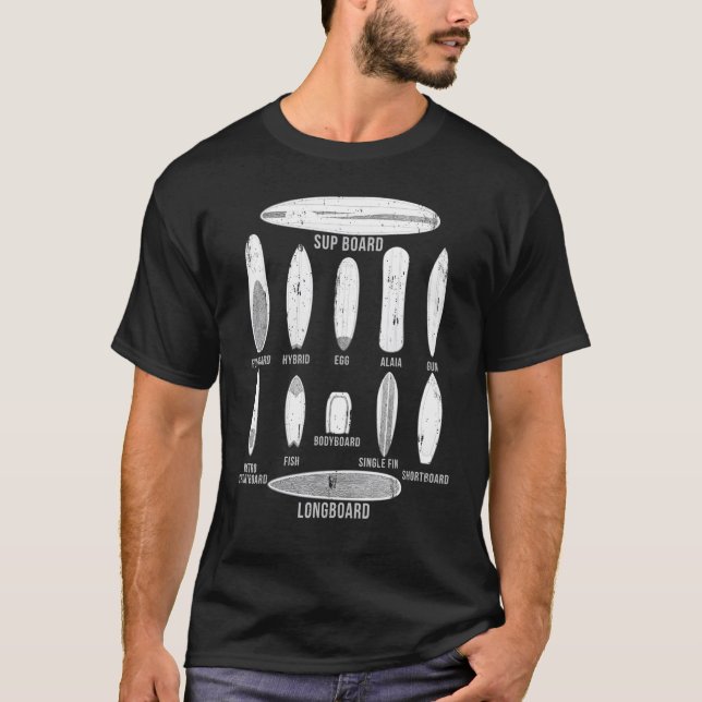 Surfbrett Surfbretter T-Shirt (Vorderseite)