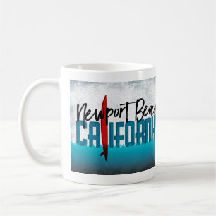 Surfbrett-Surfbretter von Newport Beach California Kaffeetasse