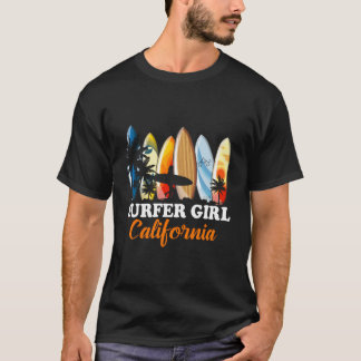 Surfbrett-Surfen Kalifornien Strand Sommer T-Shirt
