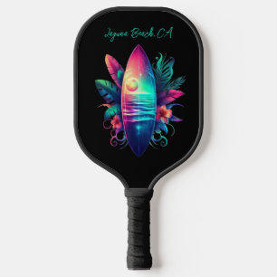 Surfbrett Tropischer Strand- Pickleball Schläger
