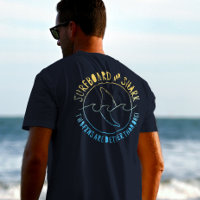 Surfbrett und Haifisch Funny Surfer Sommer