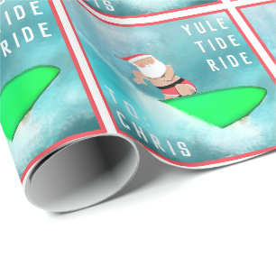 Surfbrett-Weihnachtsgeschenk-Verpackungspapier Geschenkpapier