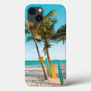 Surfbretter am Strand werfen Kissen Case-Mate iPhone Hülle