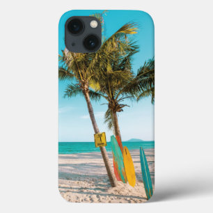 Surfbretter am Strand werfen Kissen Case-Mate iPhone Hülle