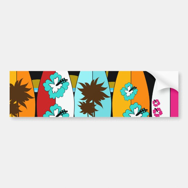 Surfbretter Beach Bum Surfing Surfer Hippie Vans Autoaufkleber (Vorne)
