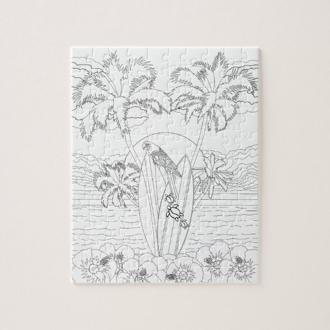 Surfbretter für Erwachsene Farbpuzzle (Vertikal)