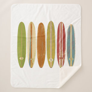 Surfbretter mit Longboard Vintag im Retro-Stil Sherpadecke