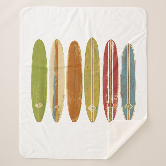 Surfbretter mit Longboard Vintag im Retro-Stil Sherpadecke (Vorderseite)