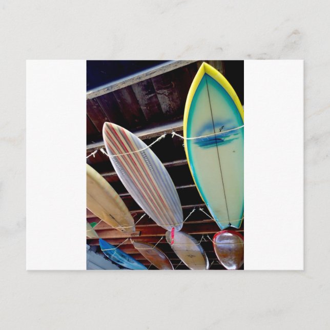 Surfbretter Postkarte (Vorderseite)