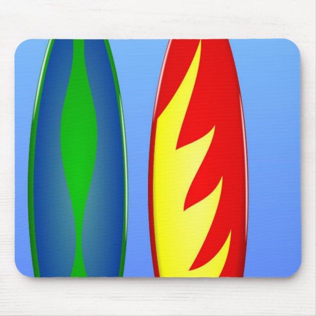 Surfbretter Retro-Surfen Mousepad (Vorne)