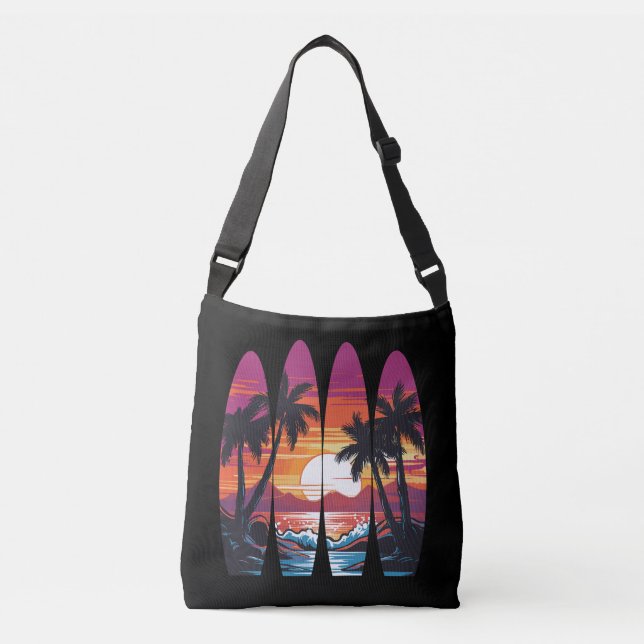 Surfbretter Sunset Tragetaschen Mit Langen Trägern (Vorderseite)