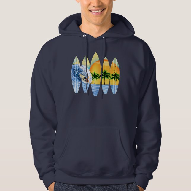Surfbretter und Surfbretter Hoodie (Vorderseite)