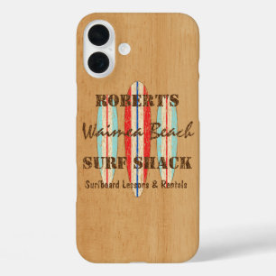 Surfbretter zeichnen Monogramm Hawaiian Surfboards iPhone 16 Plus Hülle