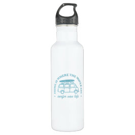 Surfcamper van life road trip surfquotes edelstahlflasche
