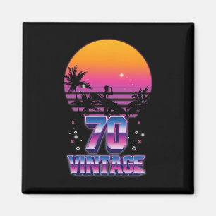 Surfen 1970 Pazifischer Ozean Sonnenuntergang 70. Magnet