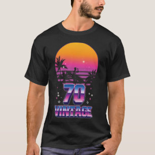 Surfen 1970 Pazifischer Ozean Sonnenuntergang 70. T-Shirt