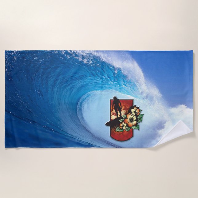 Surfen 3 Strandtuch (Vorderseite)
