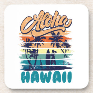Surfen - Aloha Hawaii Getränkeuntersetzer