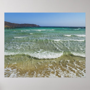 Surfen am Elafonisi Beach - Europa, Griechenland, Poster