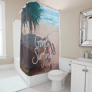 Surfen Beach Ocean Surfer Duschvorhang