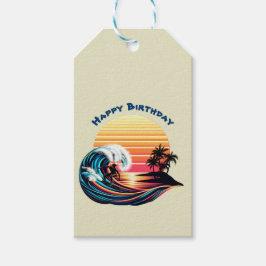 Surfen bei Sonnenuntergang- Geschenkanhänger