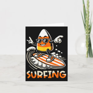 Surfen Candy Corn Funny Halloween Design Karte