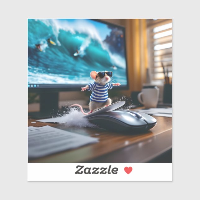 Surfen da Mouse! Aufkleber (Blatt)