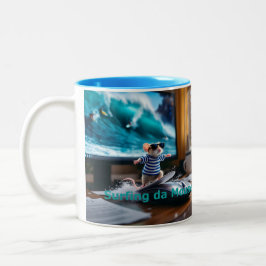 Surfen da Mouse! Text-Version Kaffee-Cup Zweifarbige Tasse