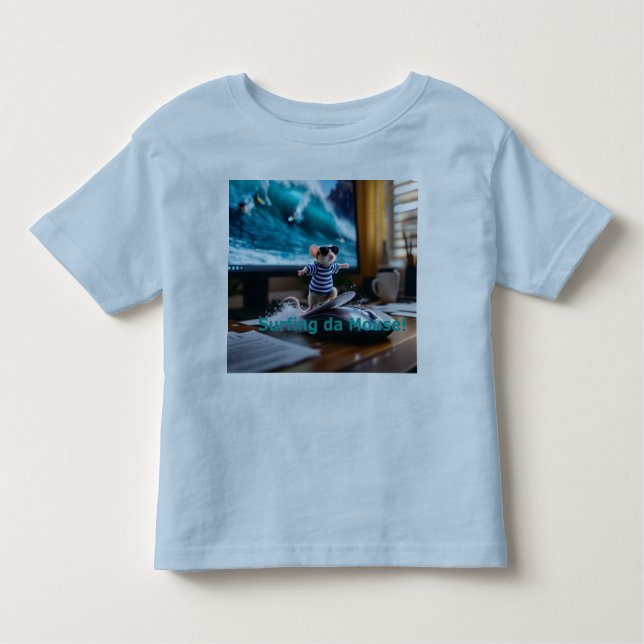 Surfen da Mouse! Textversion mit Dolphin Kleinkind T-shirt (Vorderseite)