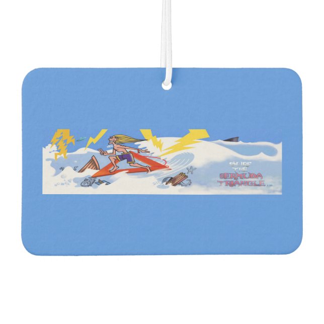 Surfen Das Bermuda Triangle Auto Lufterfrischer (Vorderseite)